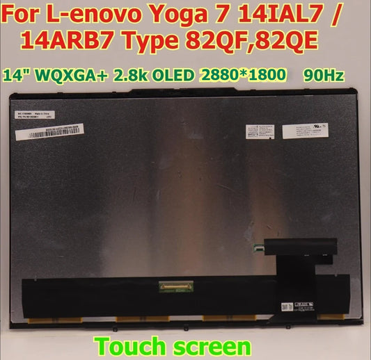 14.0 Lcd Touch screen Module For Lenovo Yoga 7 14IAL7 7-14ARB7 2.2K 2.8K OLED Display Digitizer Assembly 5D10S39811 5D10S39812