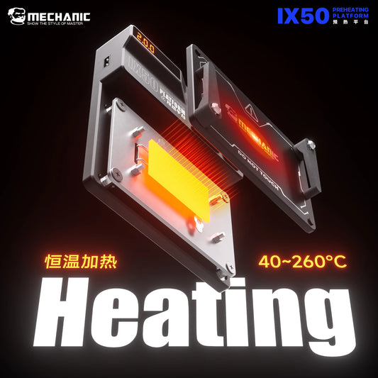 MECHANIC IX50 Preheating Platform 40-260℃ Constant Temperature 200W Motherboard BGA Rework Station for Phone Repair Professional Repair Tools
