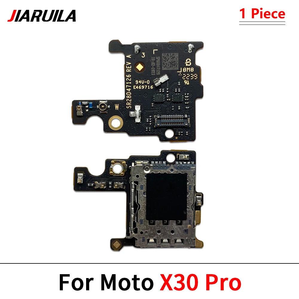For Motorola Moto Edge 20 30 40 X30 Pro Neo Fusion Lite Ultra Plus Sim Card Reader Holder Connector Main Mainboard Flex Cable Motorola phone repair parts