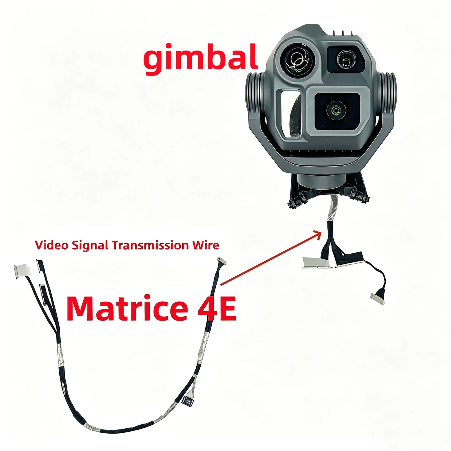 New Gimbal Signal Cable for Matrice 4E Camera Coaxial Line Video Signal Transmission Wire Replacement Repair Parts Digital Camera repair parts
