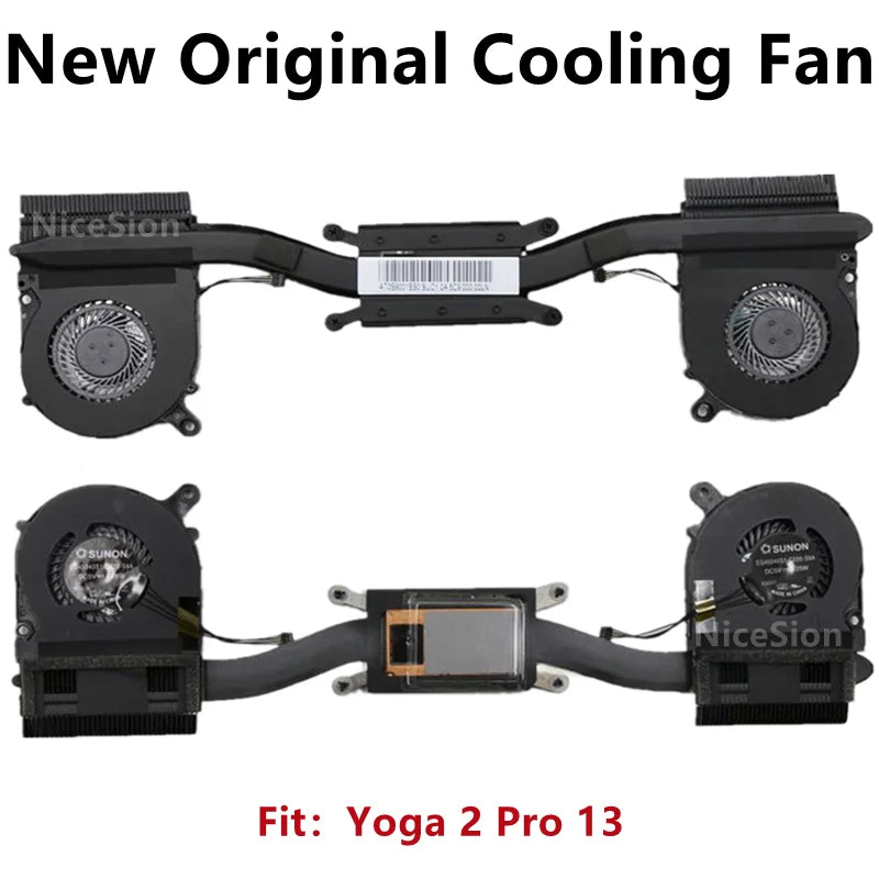 New Original For Laptop Lenovo Yoga 2 Pro CPU Cooling Fan Heatsink Radiator AT0S90001SS0 EG45040S1-C020-S9A EG45040S1-C030-S9A Lenovo laptop repair parts