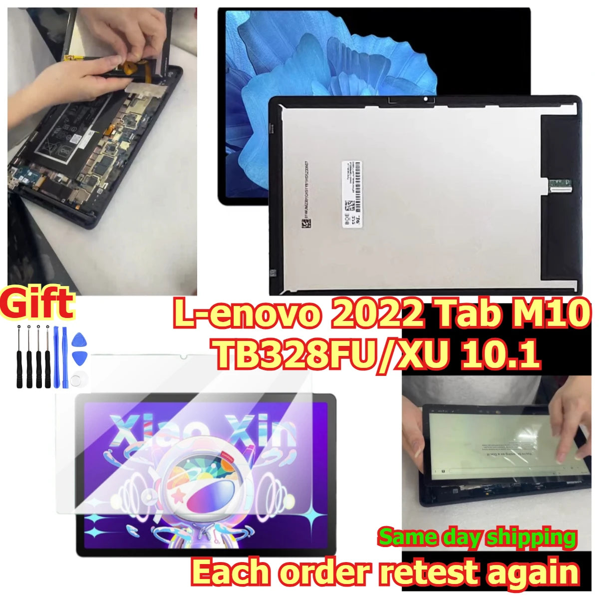 100% tested Tab touch display lcd screen for Lenovo 2022 Tab M10 TB328FU/XU 10.1 inch Digitizer assembly Lenovo tablet repair parts
