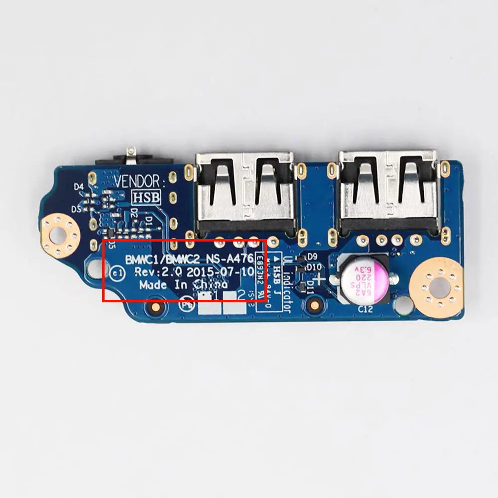 For Lenovo IdeaPad 300-14 300-14ISK 300-14IBR 300-15 300-15ISK 300-15IBR Laptop USB Audio Headphone Jack Board NS-A476 NS-A484 Lenovo laptop repair parts