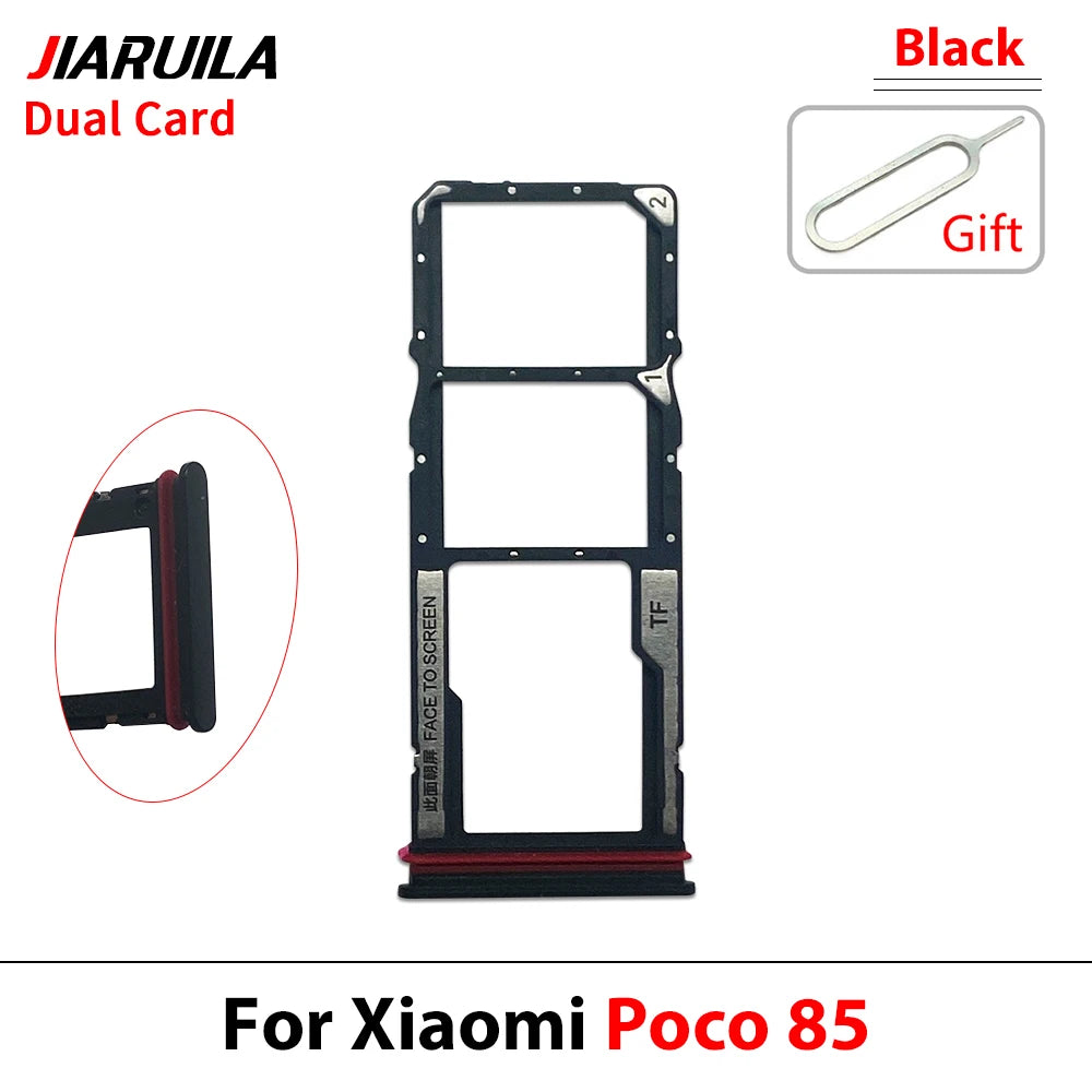 New For Xiaomi Poco C40 C71 C65 C75 C85 SIM Card Slot SD Card Tray Holder Adapter  Xiaomi  Xiao mi phone repair parts