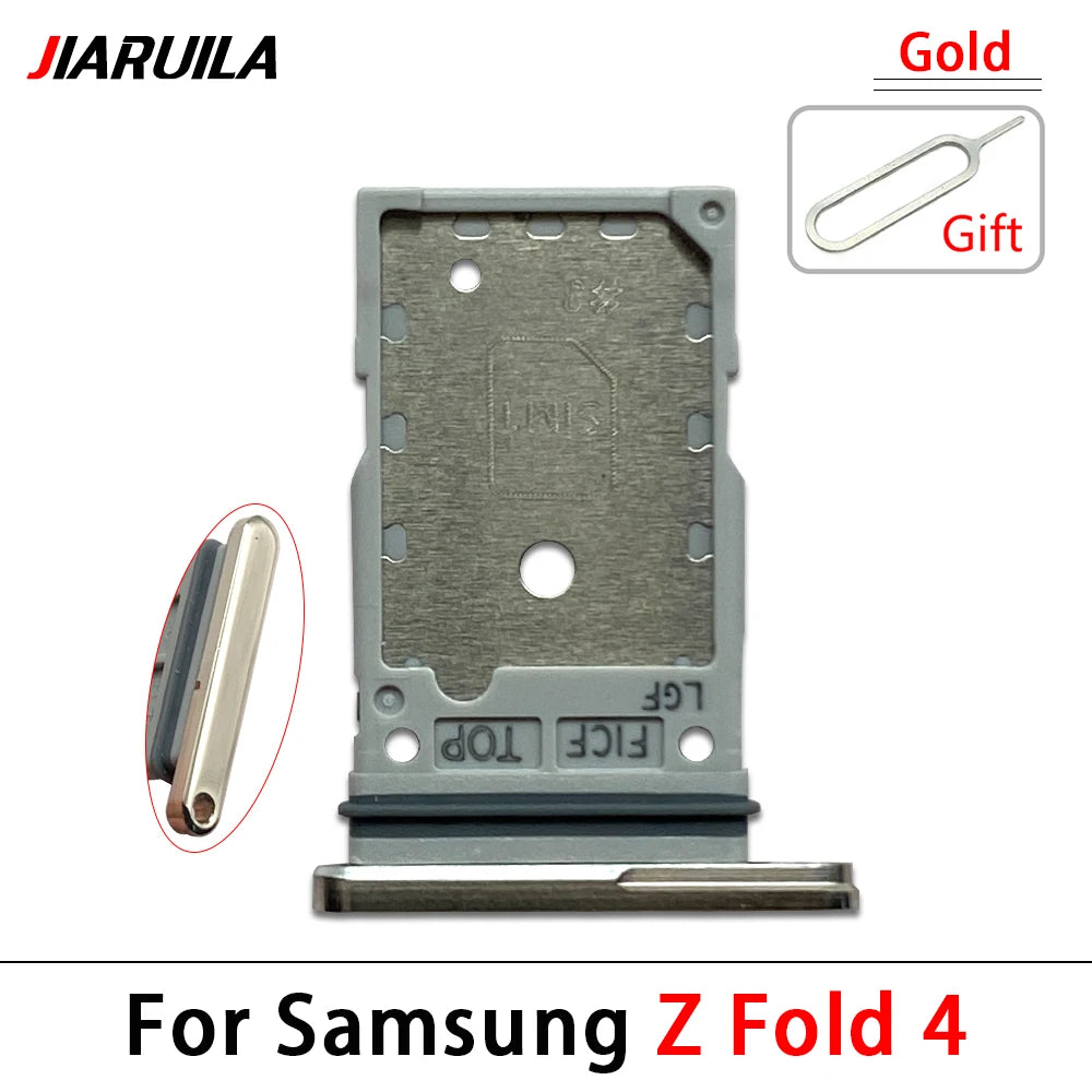 New For Samsung Z Fold 2 3 4 5 6 F916 F926 F936 F946 Micro Nano SIM Card Holder Tray Slot Holder Adapter Socket Samsung phone repair parts