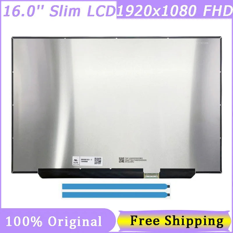 16 Inch Slim 30 Pin Laptop Screen MNG007QS1-2 NV160WUM NH4 NV160WUM-NH4 FHD 1920*1200 EDP IPS Non-Touch Computer Component