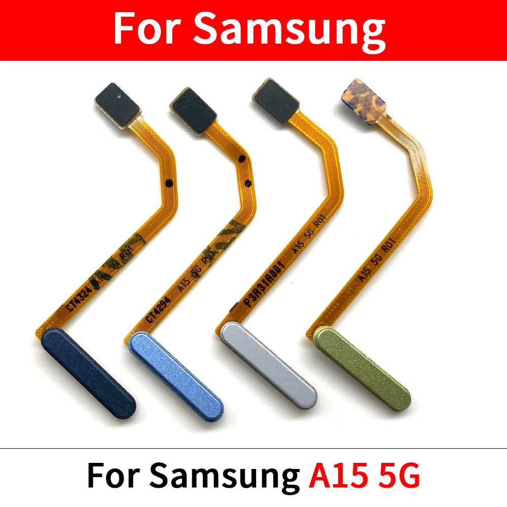 10Pcs/Lot, Fingerprint Sensor Home Return Key Menu Button Flex Cable For Samsung A05s A15 A25 4G 5G Samsung phone repair parts
