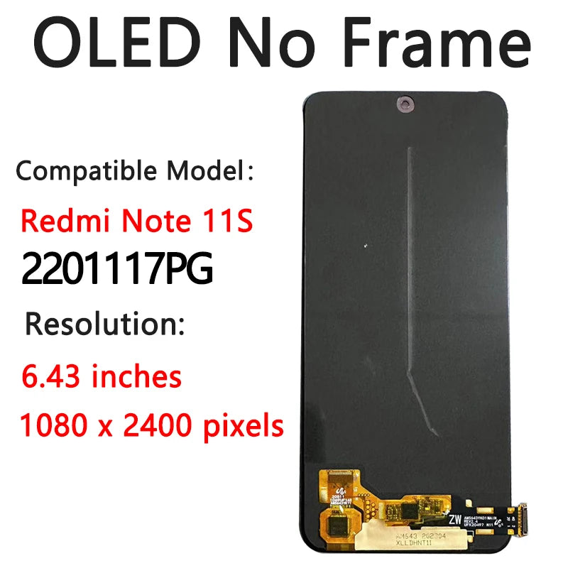 Tested LCD For Xiaomi Poco M4 Pro 4G LCD Display Touch Screen Panel For Poco M4 Pro M4Pro 2201117PI 2201117PI 2201117PG LCD Xiaomi phone repair parts