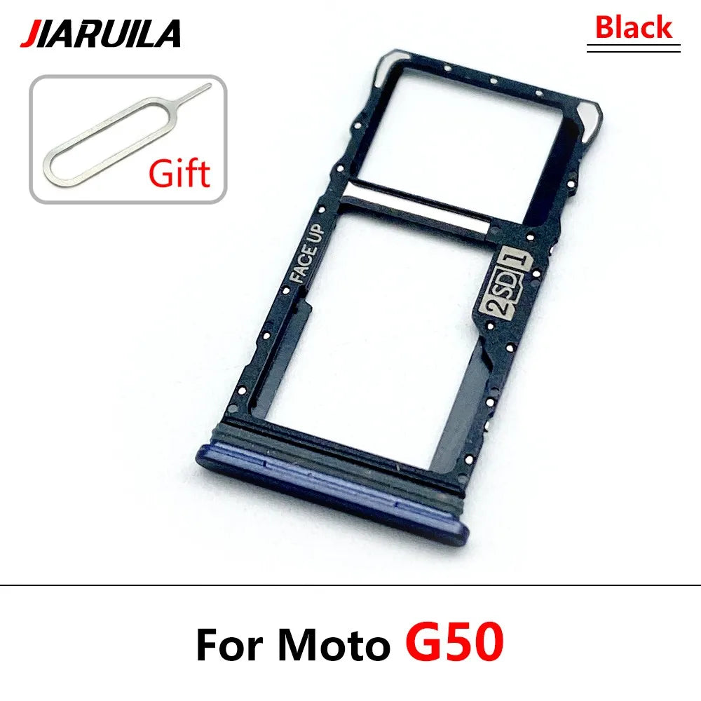 10Pcs/Lot, New For Motorola Moto G10 G20 G30 G50 G60 G60s G100 5G SIM Card Tray Slot Holder Adapter Accessories Motorola phone repair parts