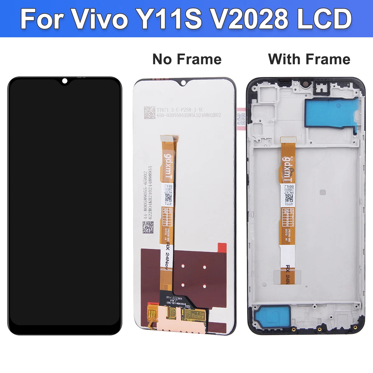 6.51'' OEM  For VIVO Y11s V2028 LCD Display Touch Screen With Frame Digiziter Assembly Replacement For Vivo Y11S Screen Vivo phone repair parts