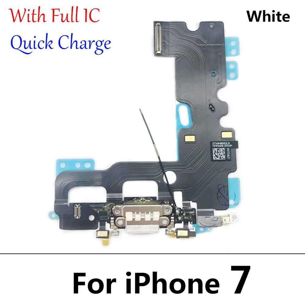 10Pcs/Lot, For iPhone 6 6S 7 8 6G 7G 8G Plus Dock Connector USB Charger Charging Board Port Flex Cable Microphone Board iPhone phone repair parts