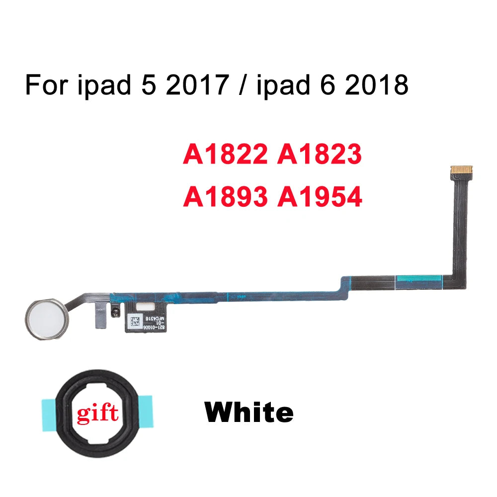 1set High Quality Home Button With Flex Cable Repair Part For iPad Air 1 5 6 7 8 9 2017 2018 2019 2020 2021 Home Button Key Flex iPad tablet repair parts