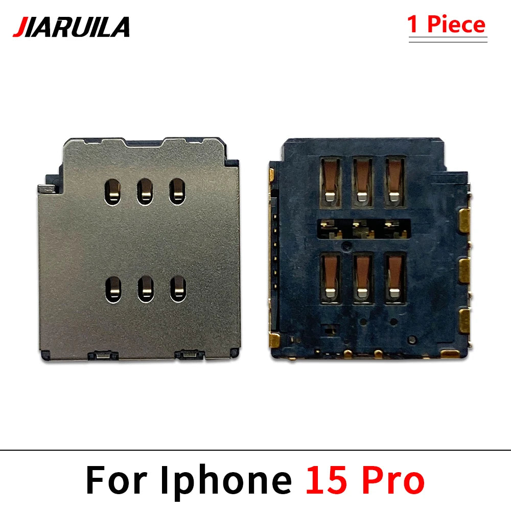 New SIM Card Reader For iPhone 11 12 13 14 15 Pro Max Plus Mini Dual SIM Card Slot Socket Inner Adapter With Flex Cable iPhone phone repair parts