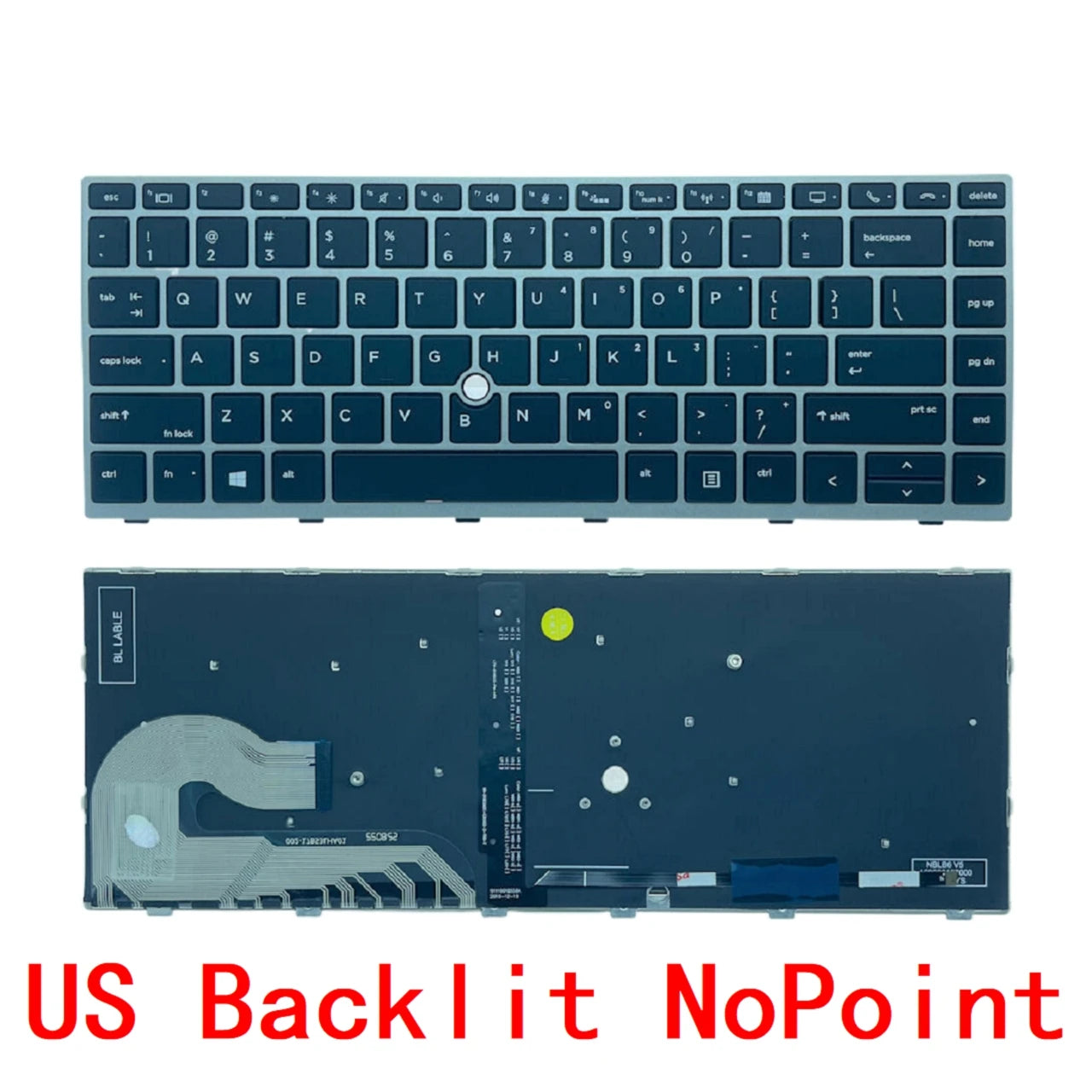 New US Russian Spanish UK Laptop Backlit Keyboard For HP EliteBook 840 G5 846 G5 745 G5 L11309-001 HPM17B3 L12375-251 L15540-251  HP laptop repair parts