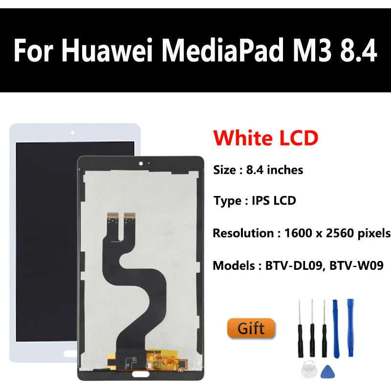 New LCD For Huawei Mediapad M3 / M3 Lite CPN-W09 CPN-AL00 CPN-L09 Bach-L09 Bach-W09 LCD Display Touch Screen Digitizer Assembly Tablet repair parts