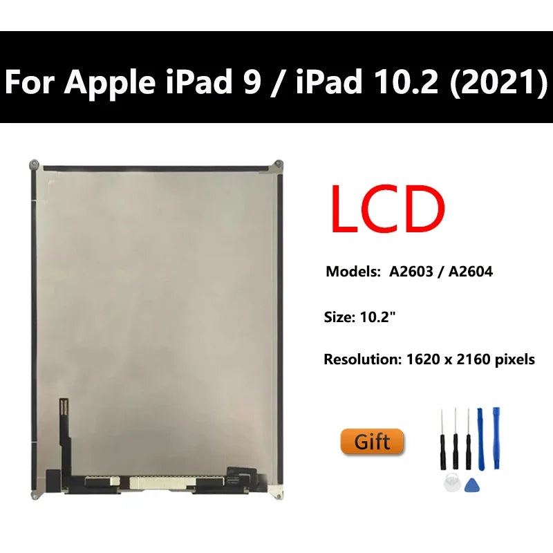 LCD Touch Screen For Apple iPad 7 8 9 iPad 10.2 2019 2020 2021 A2197 A2270  Assembly Digitizer Front Glass Display Panel Replace  iPad repair parts