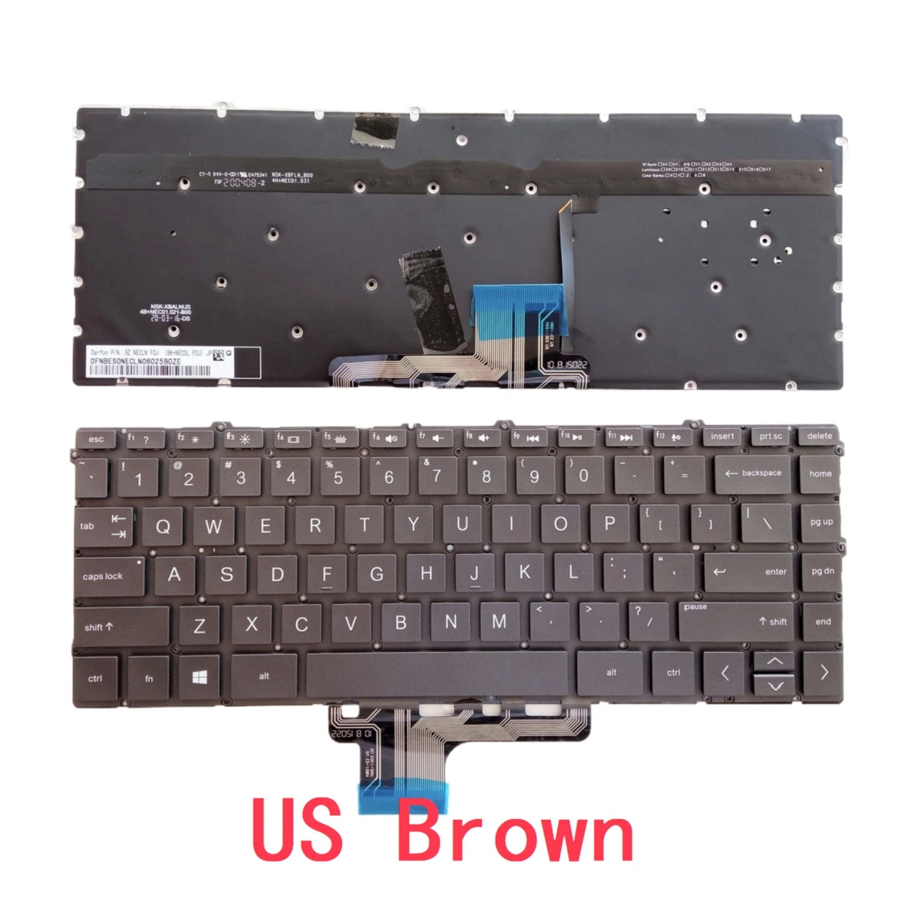 New US Spanish Laptop Backlit Keyboard For HP Spectre x360 13-AW 13-AW0003DX 13-AW0008CA 13-AW0013DX 13-AW0020NR 13-AW0023DX  HP laptop repair parts