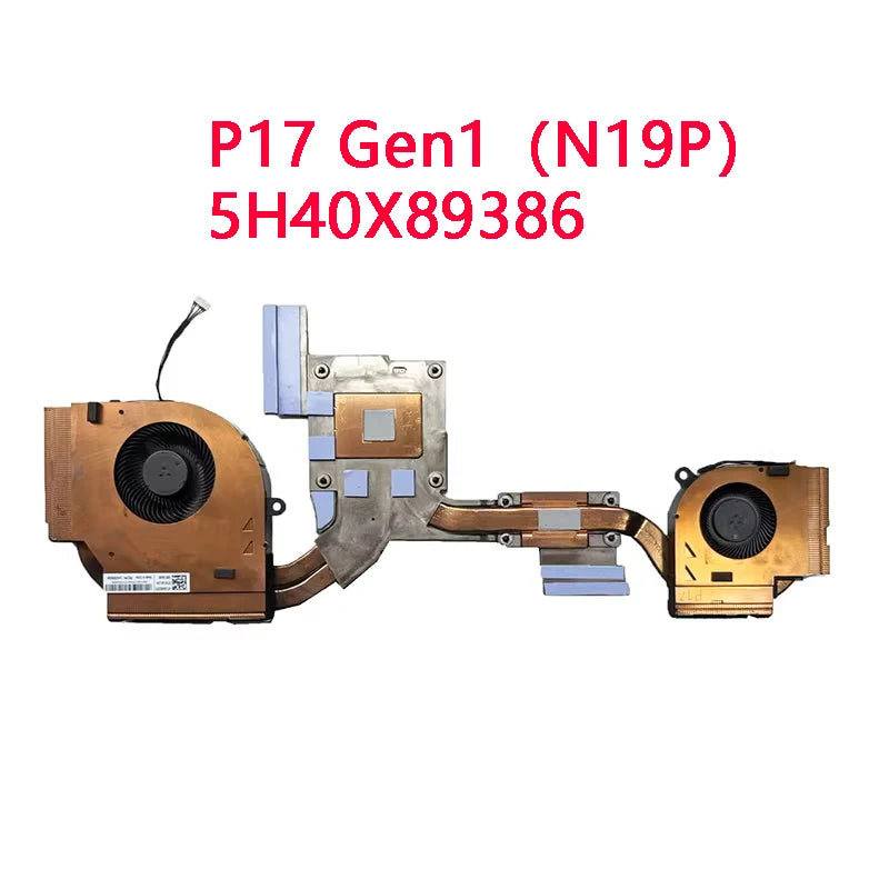 NEW Original LAPTOP CPU GPU Cooling Fan With Heatsink For Lenovo ThinkPad P17 Gen1/2 5H40X89385 5H40X89386 5H41B77205 5H41L1625  Lenovo laptop repair parts