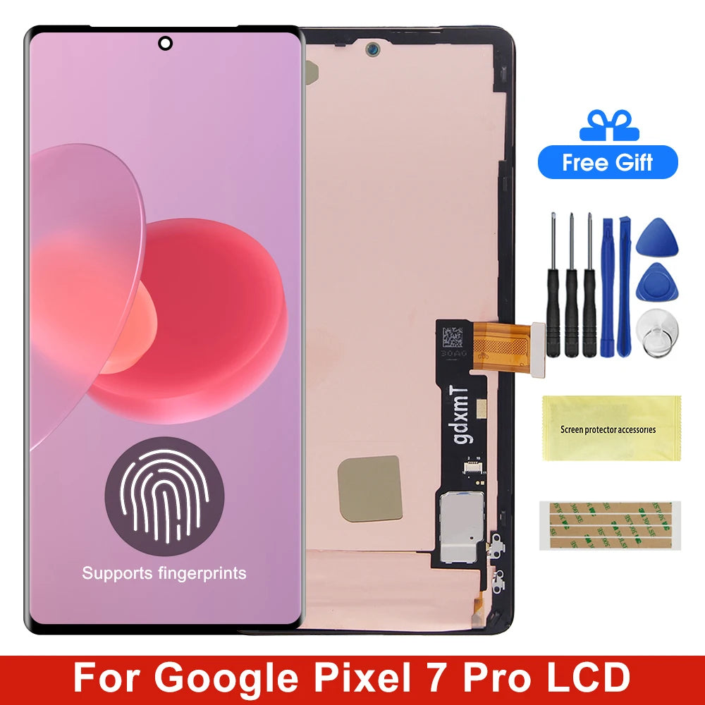 Pixel 7 Pro Display Screen Replacement for Google Pixel 7 Pro GP4BC GE2AE GFE4J Lcd Display Digital Touch Screen with Frame Google phone repair parts