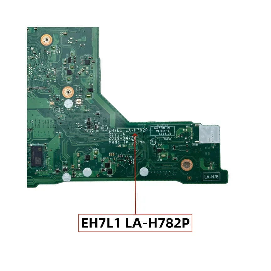 EH7L1 LA-H782P For Acer Aspire A315-51 A315-54K Laptop Motherboard With i3-6006U i3-7020U i5-6200U CPU 4GB-RAM DDR4 NBHEE11002 Acer laptop repair parts