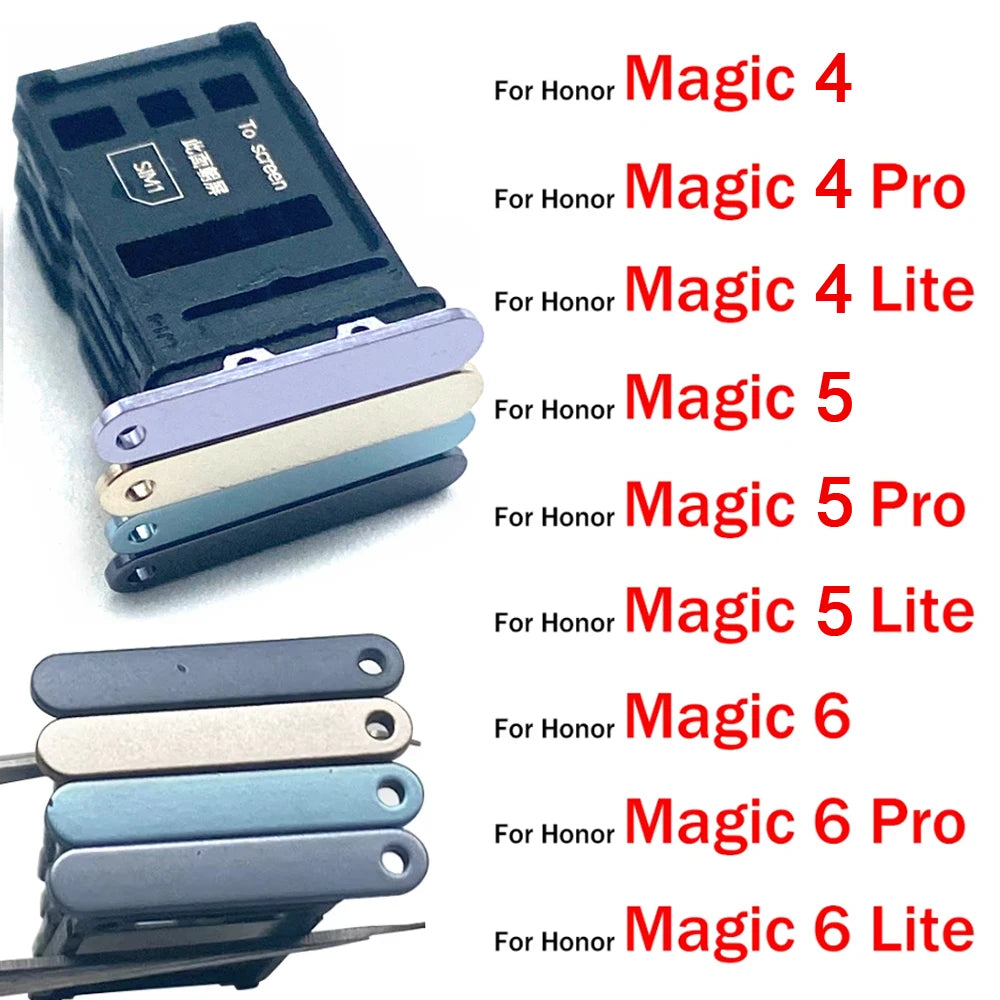 New Micro Nano SIM Card Holder Tray Slot Holder Adapter Socket For Huawei Honor Magic 4 5 6 Pro Lite 4G 5G Huawei phone repair parts