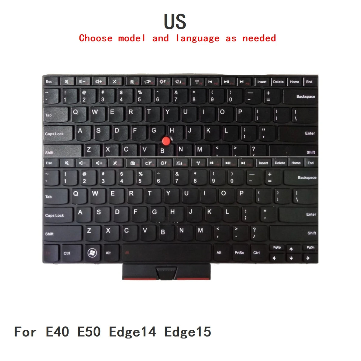 New US Language  Keyboard For Lenovo Thinkpad E40 E50 Edge14 Edge15 Notebook PC Replacement Keyboard Lenovo laptop repair parts