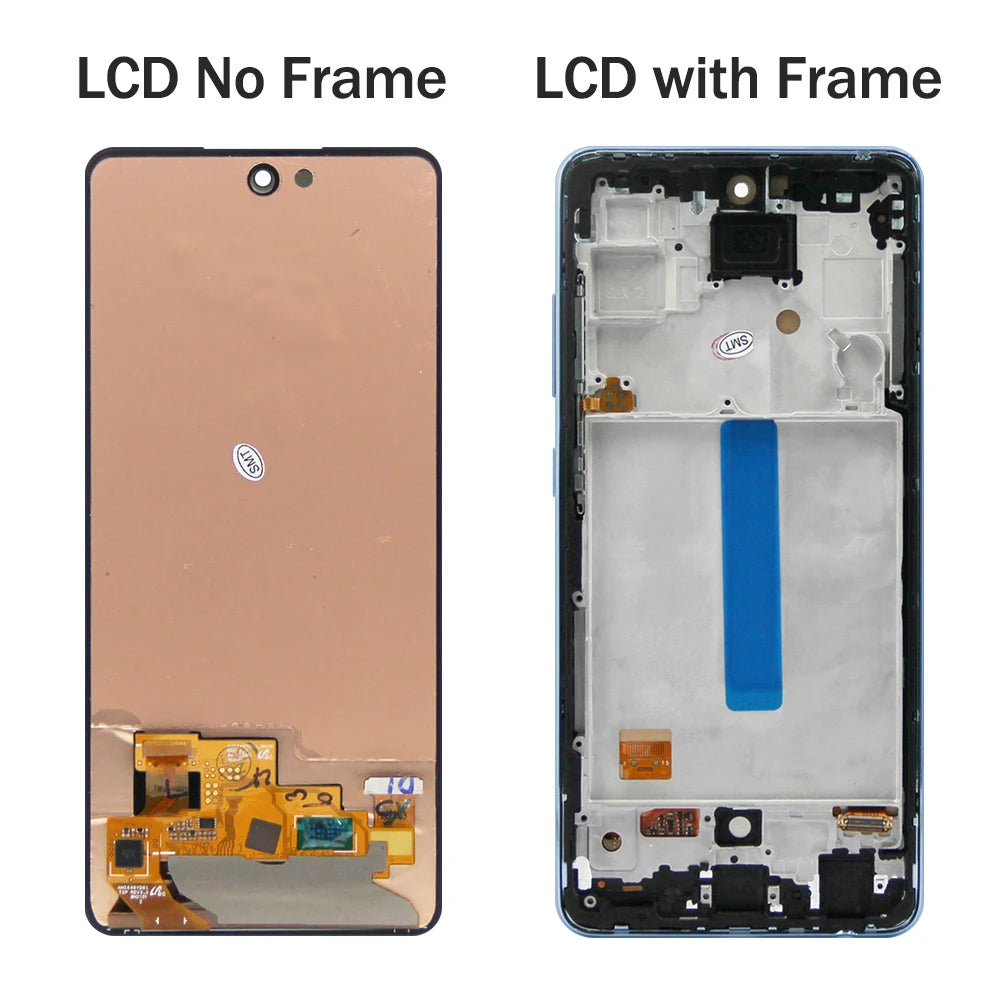 AMOLED A52 Screen for Samsung Galaxy A52 A525F 525F/DS Lcd Display Touch Screen with Frame Digitizer Assembly for Samsung A52 4G Samsung phone repair parts