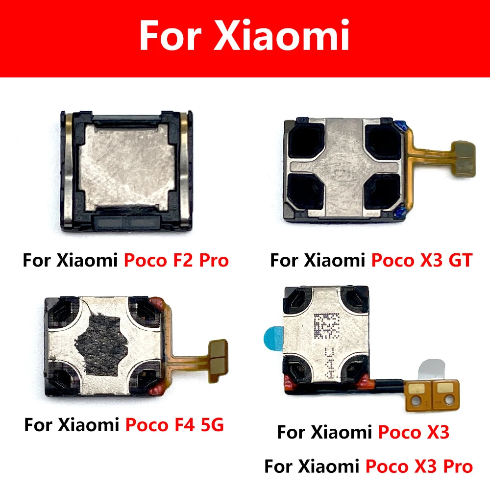 10Pcs, Front Top Earpiece Earphone Ear Speaker Sound Receiver For Xiaomi Poco F1 F2 F3 F4 F5 M3 M4 M6 X3 X4 X6 Pro 5G X3 GT  Xiaomi  Xiao mi phone repair parts