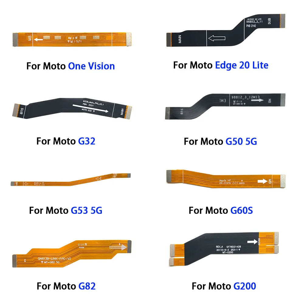 10Pcs, Main Motherboard Board Mainboard Flex Cable For Motorola Moto G31 G71 G51 G100 G60 G50 G52 G62 G60s G200 G32 G82 G53 5G Motorola phone repair parts