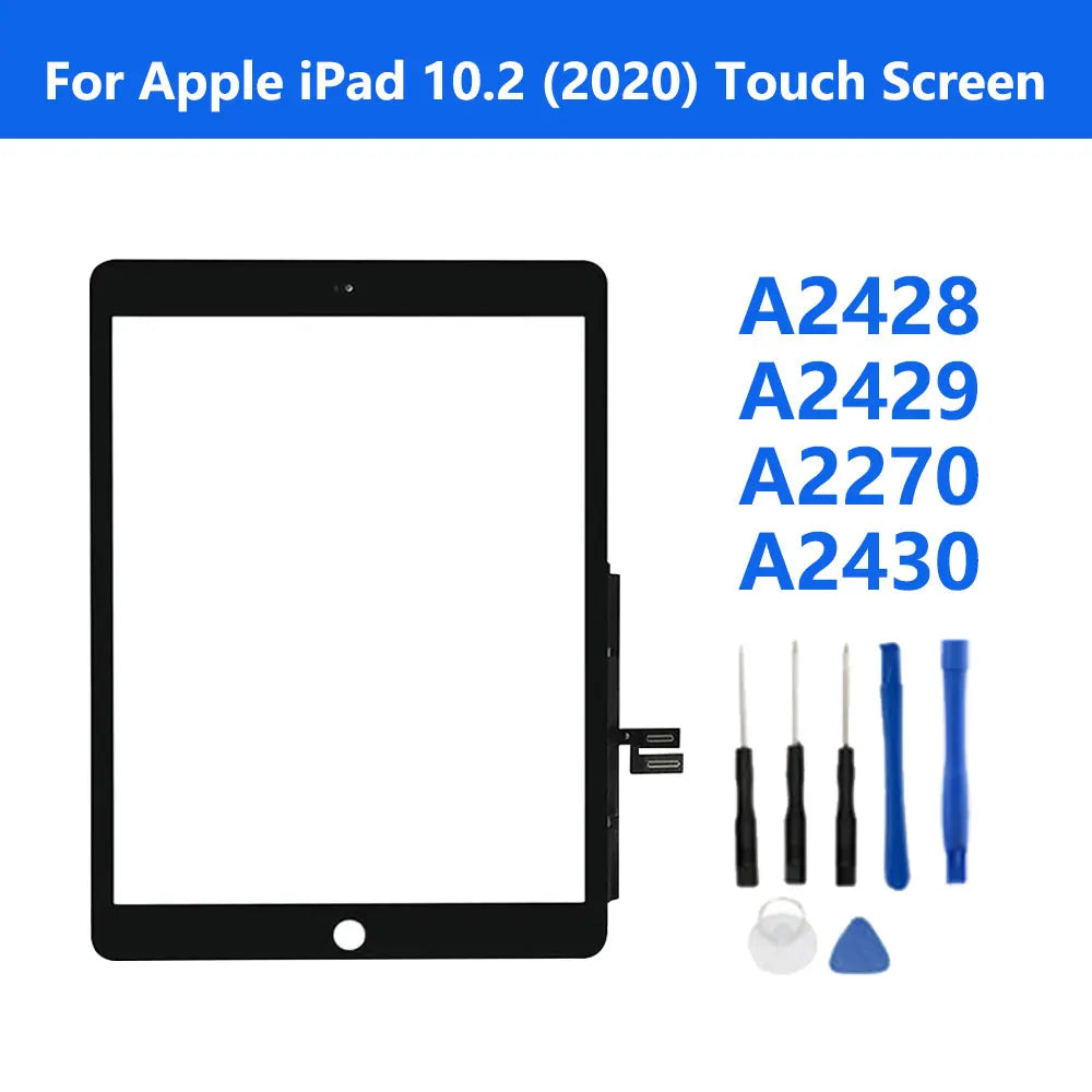 New Touch Screen For Apple iPad 10.2 (2020) A2428 / A2429 / A2270 / A2430 LCD Outer Digitizer Sensor Glass Panel Replacement  iPad repair parts
