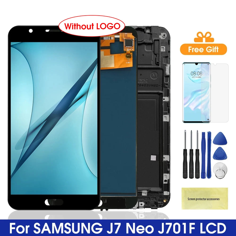 5.5'' J701 Lcds For SAMSUNG Galaxy J7 Neo LCD Display With Touch Screen Assembly For Samsung J701 J701F J701M J701MT Samsung phone repair parts