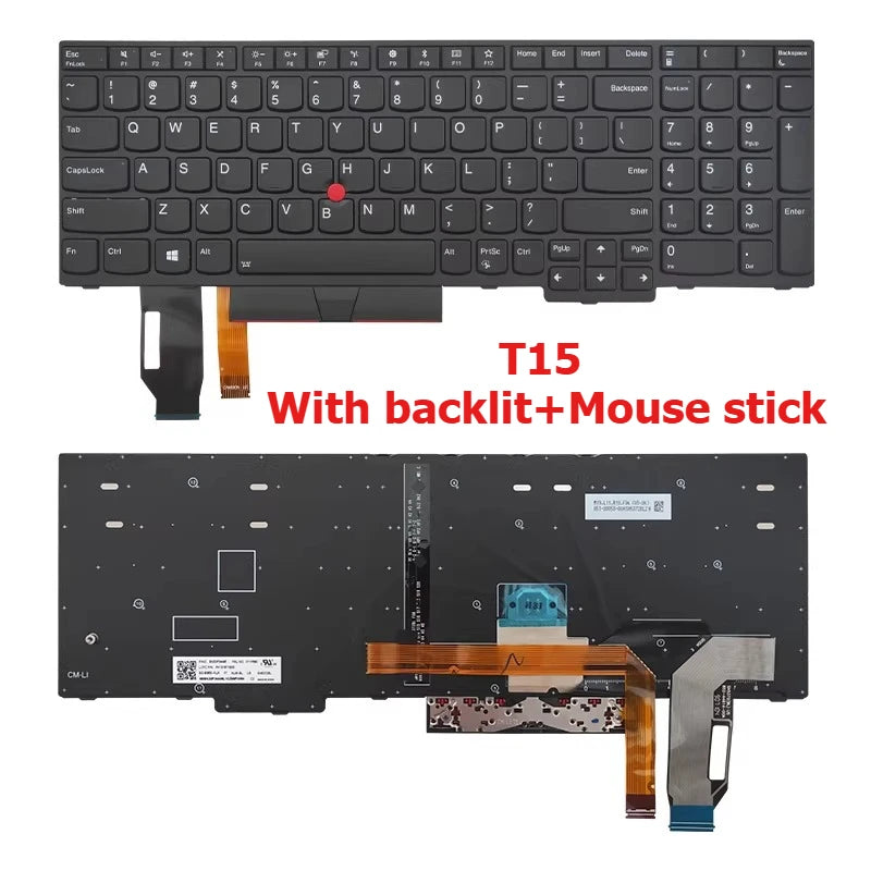 Keyboard for Lenovo  Thinkpad E14 R14 E15 T14 T15 L14 L15 T14S p14s S3 GEN2 backlight mouse stick KEYBOARD Lenovo laptop repair parts