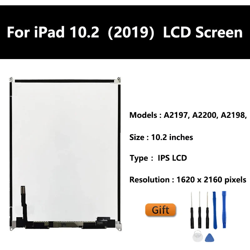 10.2"For iPad 7 7th Gen Touch Screen Digitizer Glass Panel & LCD Display For iPad 7 2019 A2197 A2198 A2200 Tablet Screen  iPad repair parts