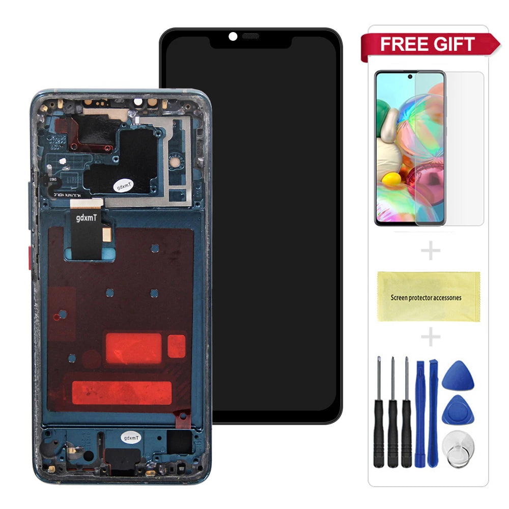 tft Display Screen with Frame for Huawei Mate 20 Pro, for Huawei Mate 20 Pro LYA-L09 LYA-L29 Lcd Display Touch Screen Assembly HUAWEI phone repair parts