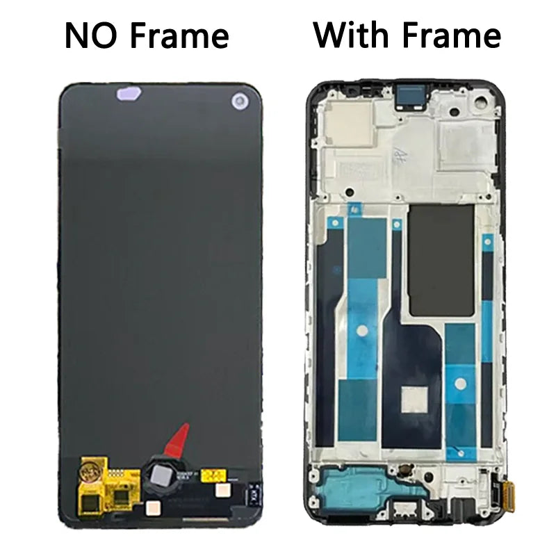 6.4“Super AMOLED For Realme 9 Pro+ RMX3392 LCD Display Touch Screen Digiziter For Realme 9 Pro Plus RMX3393 Display Frame  Oppo phone repair parts