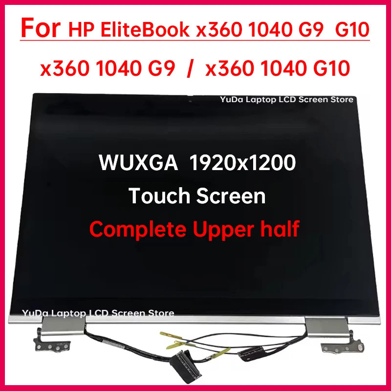 14" Laptop LCD Touch Screen For HP EliteBook x360 1040 G9 1040 G10 Display Complete assembly Replacement Upper half 1920x1200 HP laptop repair parts