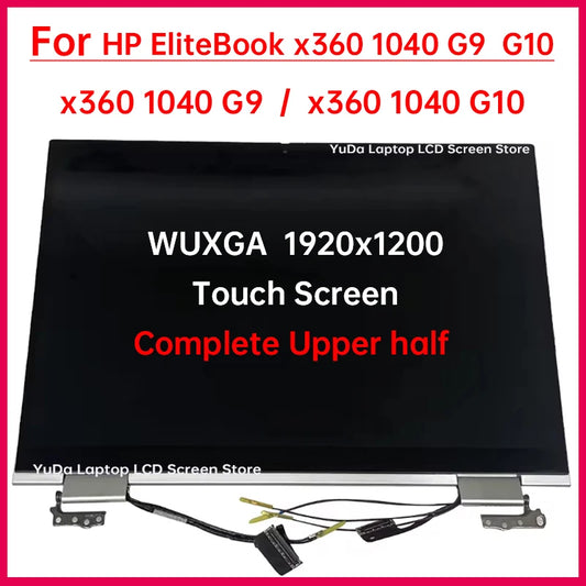 14" Laptop LCD Touch Screen For HP EliteBook x360 1040 G9 1040 G10 Display Complete assembly Replacement Upper half 1920x1200 HP laptop repair parts