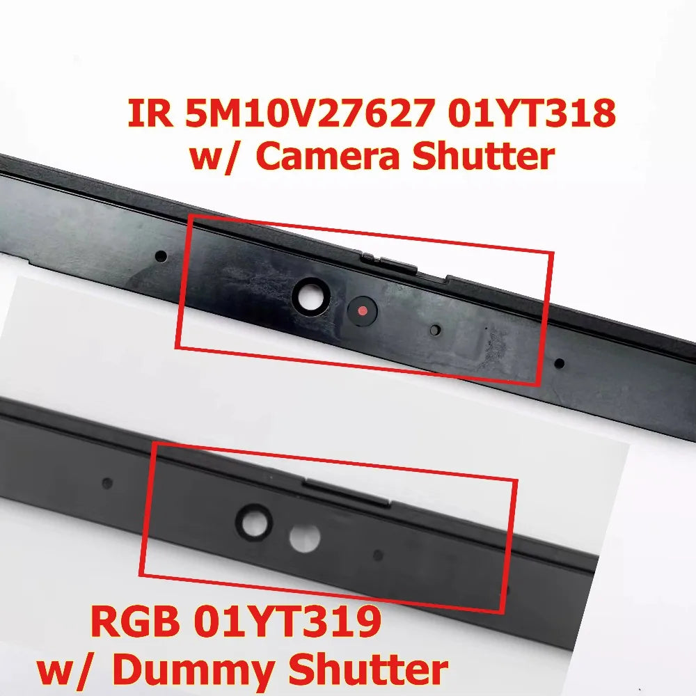LCD Front Bezel For Think-pad T590 P53S T15 P15S Gen1 2 5M10V27627 01YT318 01YT319 RGB IR Shutter B case trim frame Cover shell Lenovo laptop repair parts