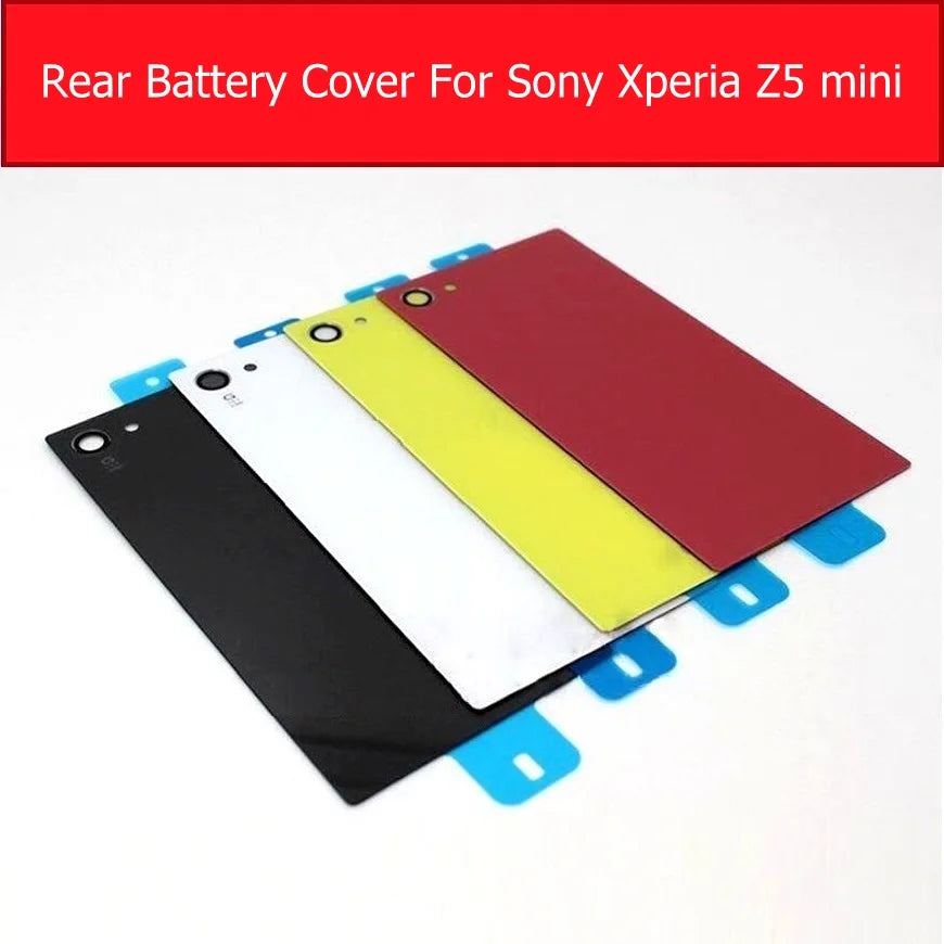 Rear Battery Door Housing Glass Cover for Sony Xperia Z5 Compact/Z5 mini /J5 Compact E5823 E5803 back Glass Cover case + 1x Film Sony phone repair parts