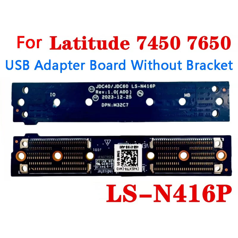New Original Laptop USB Adapter Board Audio Board Bracket For Dell Latitude 7440 7640 7450 7650 LS-M595P 07CFKW 0VN5NJ 0DCP9M Dell laptop repair parts
