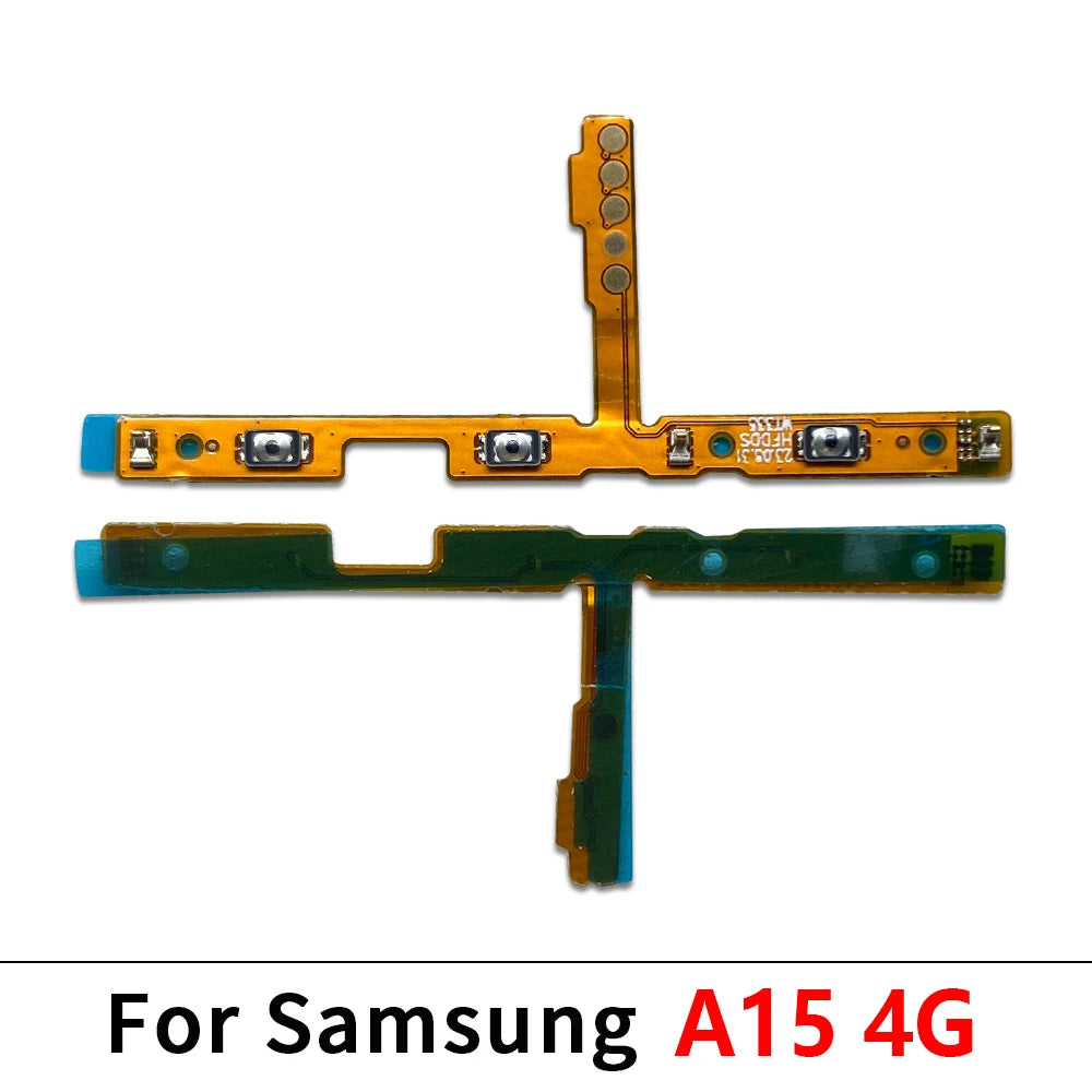 10Pcs, Power On Off Volume Side Button Flex Cable For Samsung A13 A23 A33 A73 A53 A14 A24 A34 A54 A15 A35 A55 A04 A05 A05 4G 5G Samsung phone repair parts