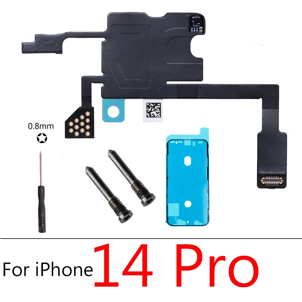 Earpiece Light Sensor Proximity Flex Cable for iPhone 16 Plus 15 ProMax No Speaker Sensor Ribbon iPhone phone repair parts