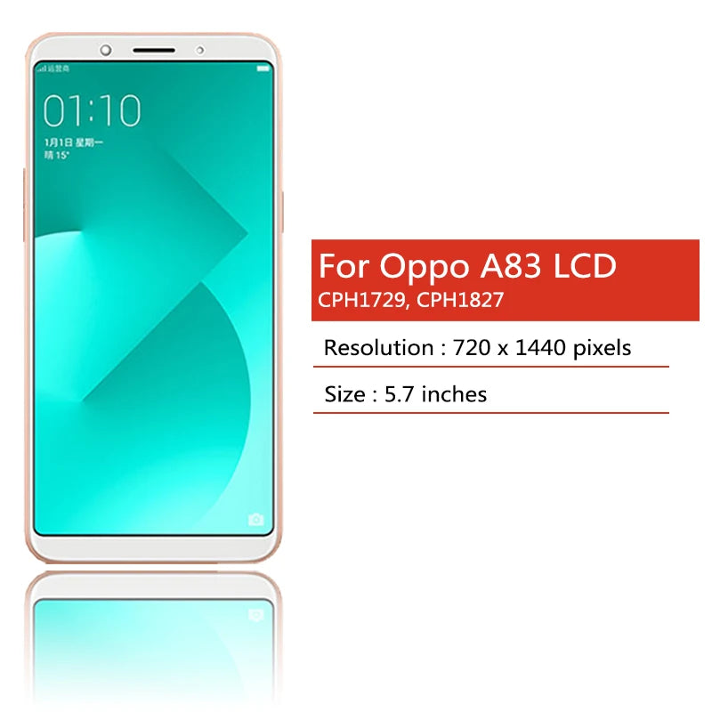 AAA+ Quality For OPPO A83 LCD Display Touch Screen Digitizer Assembly for OPPO A83 CPH1729 CPH1827 LCD With Frame Replacement Oppo phone repair parts Realme phone repair parts