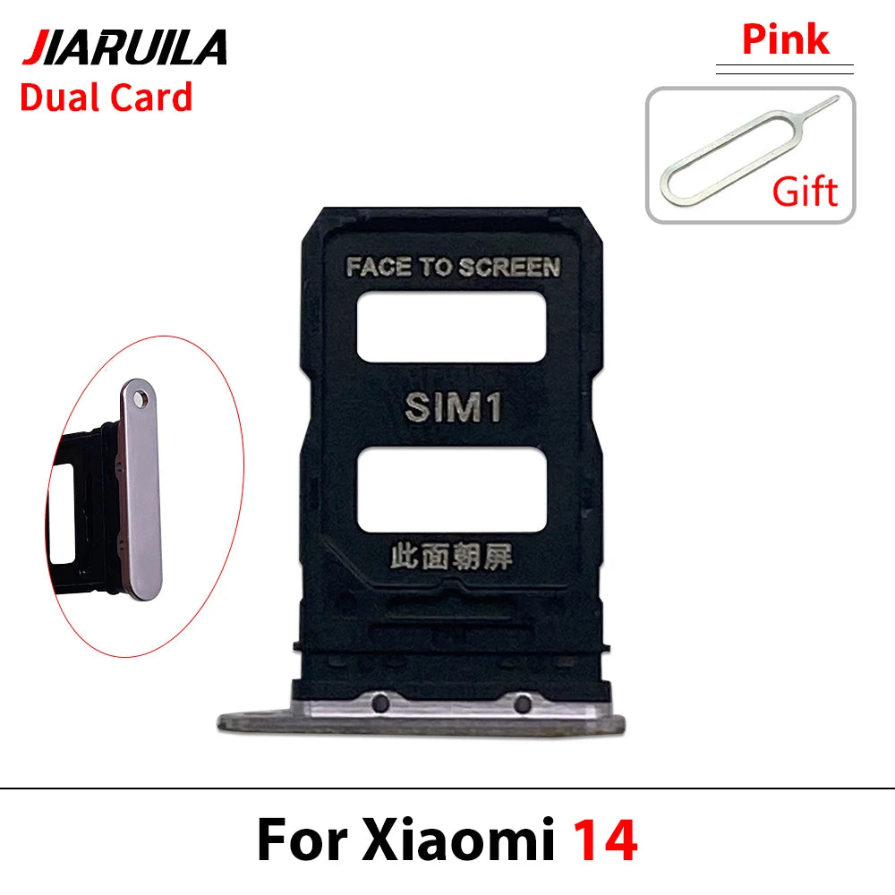 10Pcs/Lot, Micro Nano SIM Card Holder Tray Slot Holder Adapter Socket For Xiaomi Mi 14 14T 15 15T Pro Ultra  Xiaomi  Xiao mi phone repair parts