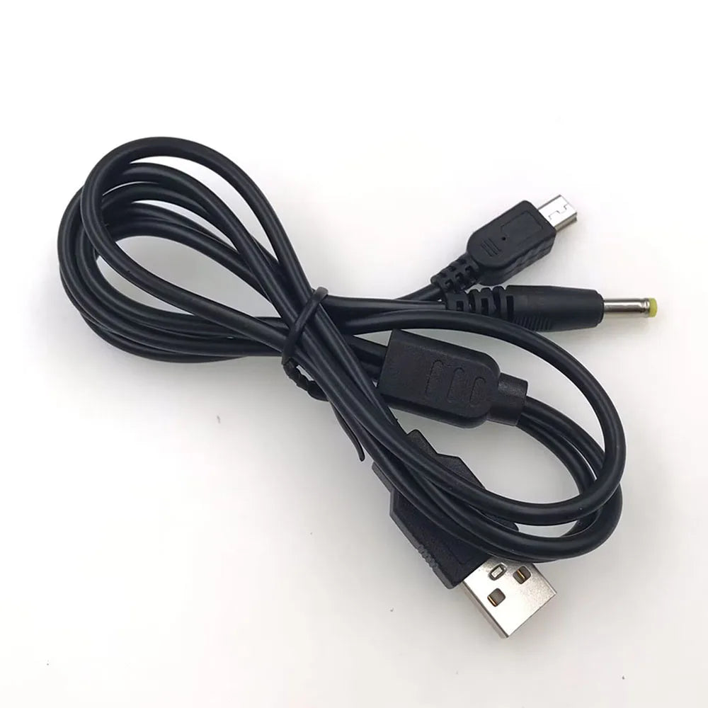 1-5pcs 2 in 1 USB Data Transfer Charge Charger Cable Cord For PSP 1000 2000 3000 To PC Game console repair parts