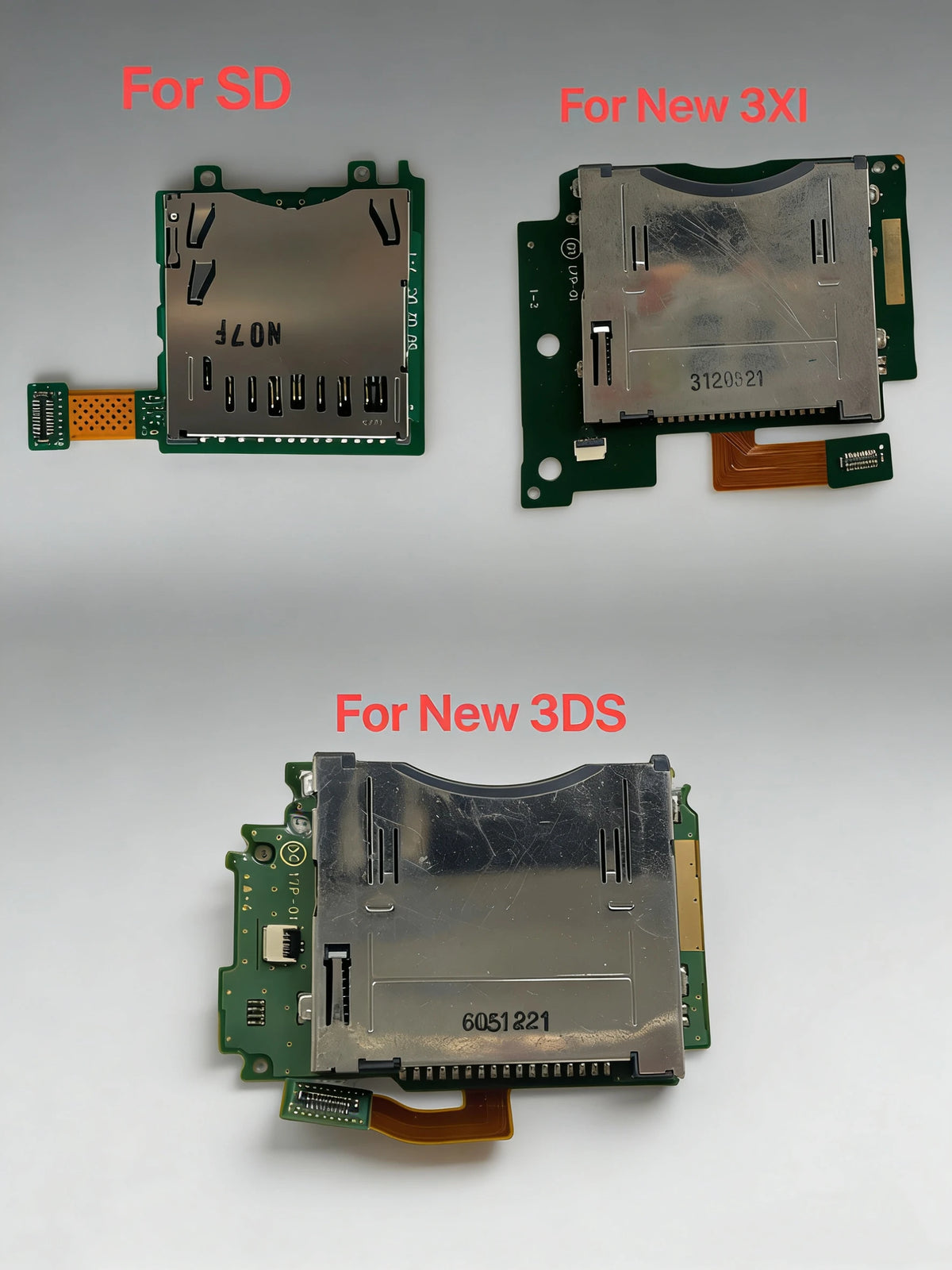 Replacement Parts Slot 1 Card Socket with Flex Cable for New 3DS FOR 3DS XL FOR 3DS Game console repair parts
