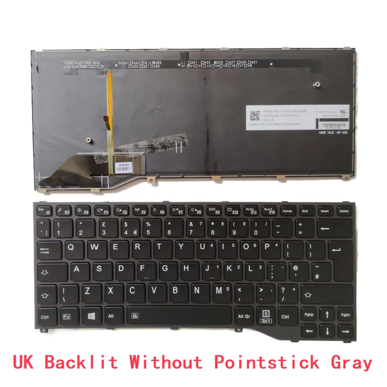 New US Spanish UK Laptop Backlit Keyboard For Fujitsu Lifebook P727 P728 U729X U727 U728 U729 Notebook PC Replacement