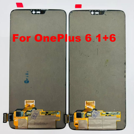 Original AMOLED 6.28" For OnePlus 6 1+6 LCD Display Touch Screen Digitizer Assembly Replacement For OnePlus6 1+6 +Frame  OnePlus phone repair parts