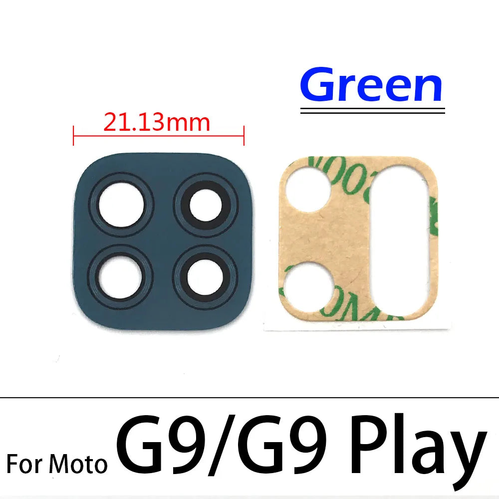 10Pcs/Lot,  Camera Glass For Motorola Moto G8 G9 Plus Play Power Lite Rear Back Camera glass Lens With Glue Adhesive Motorola phone repair parts