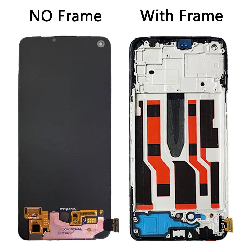 6.43"Super Amoled For Oppo Reno7 Z Reno 7Z Reno7Z 5G CPH2343 LCD Display With Frame Touch Screen Digitizer Assembly Oppo phone repair parts Realme phone repair parts
